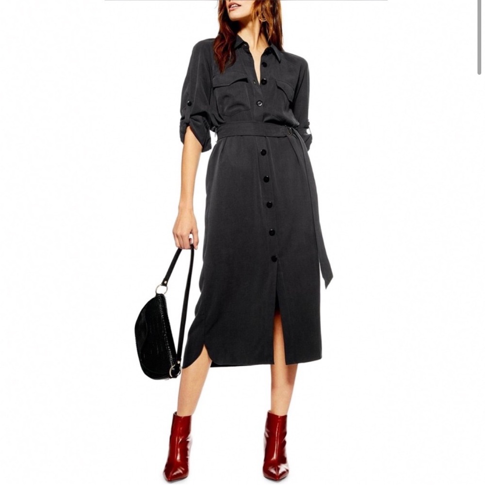 Topshop Utility midi dress